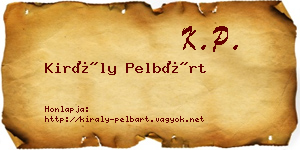 Király Pelbárt névjegykártya